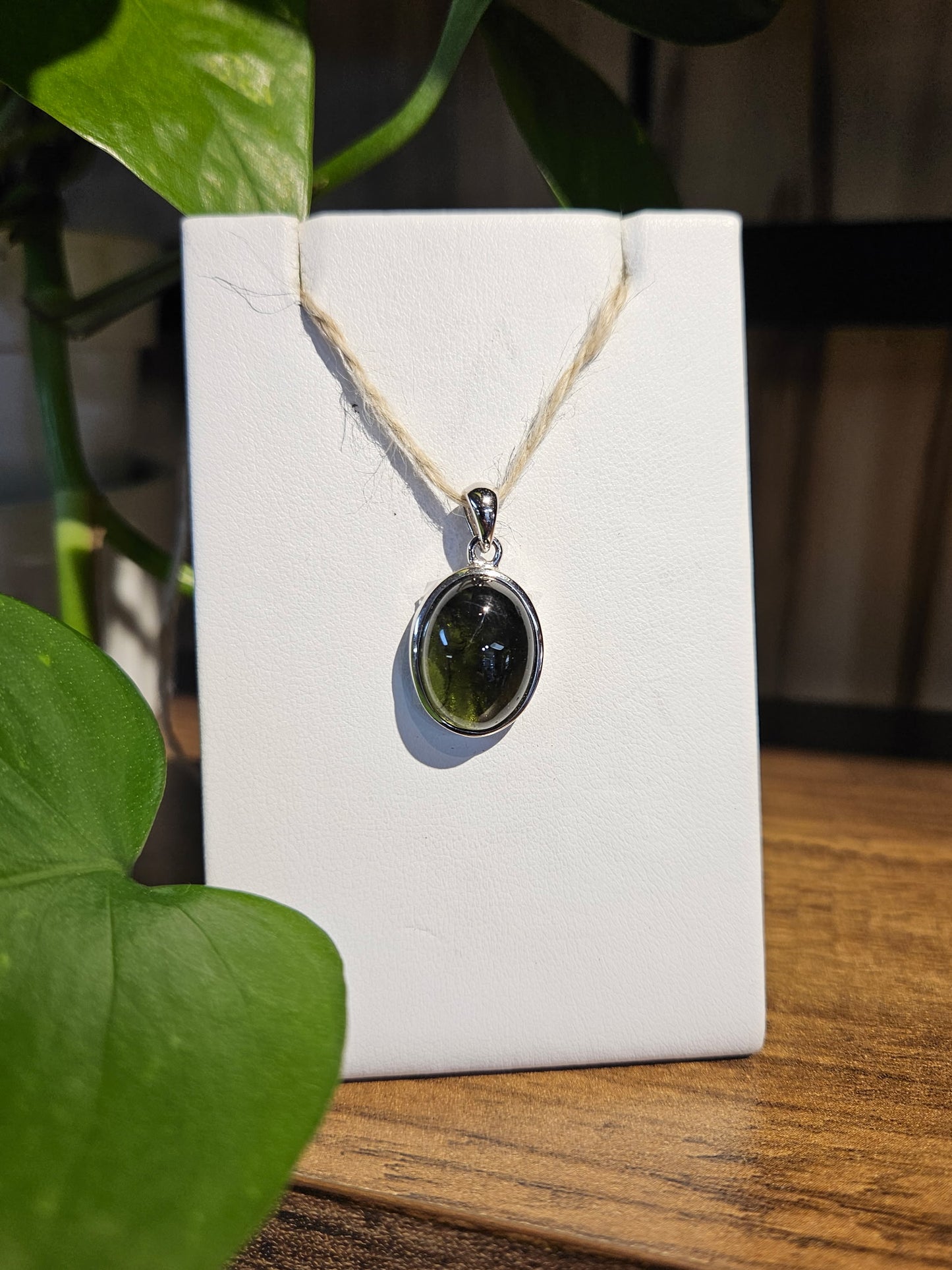 Polished Moldavite Pendant