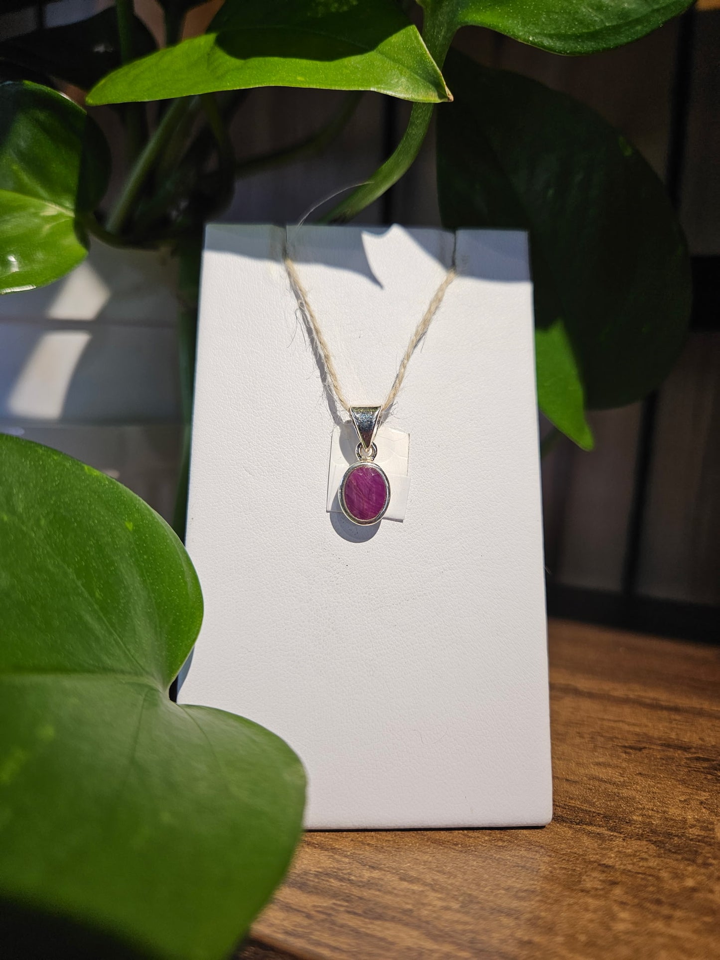 Ruby Facet Pendant