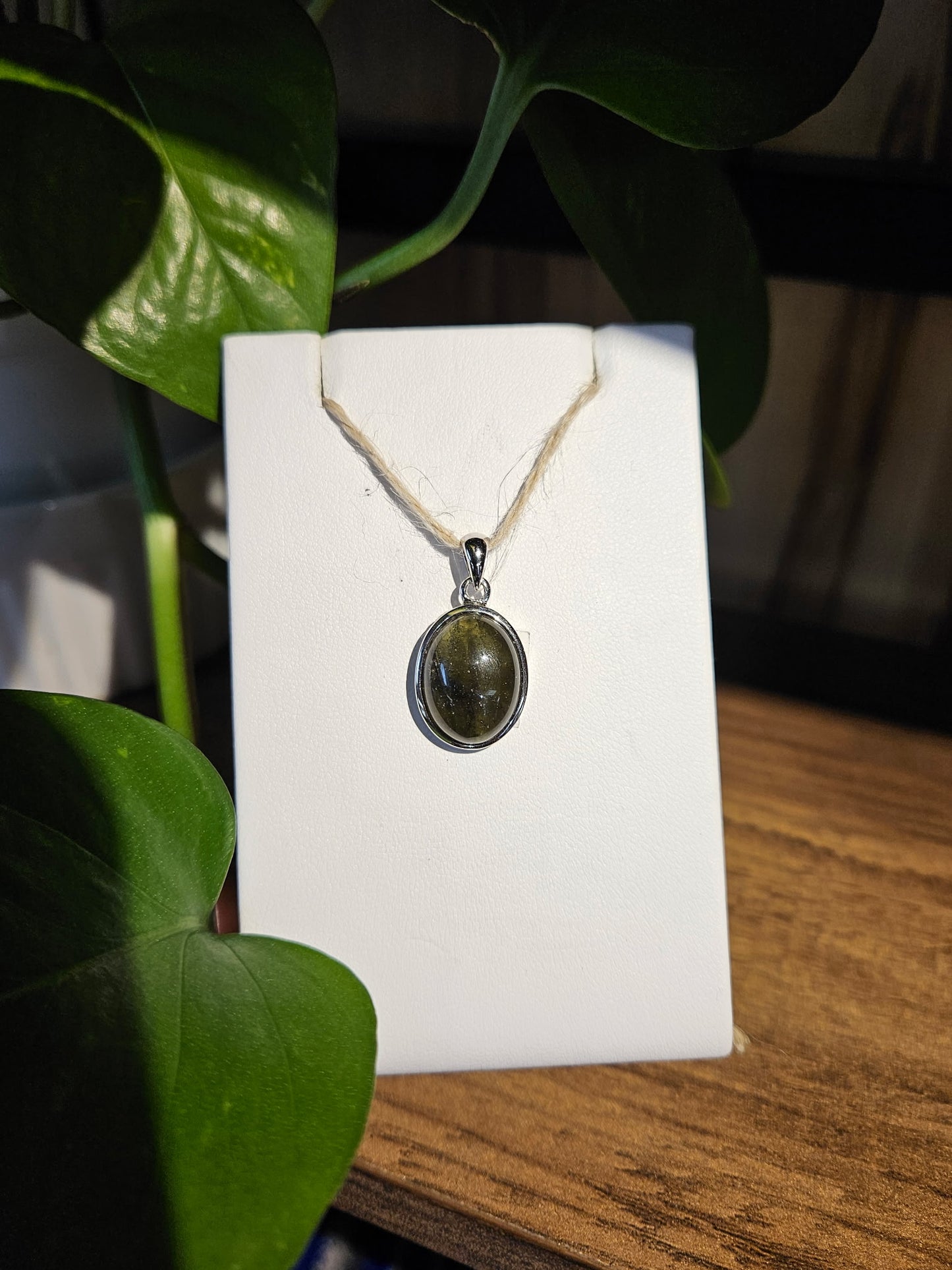 Polished Moldavite Pendant