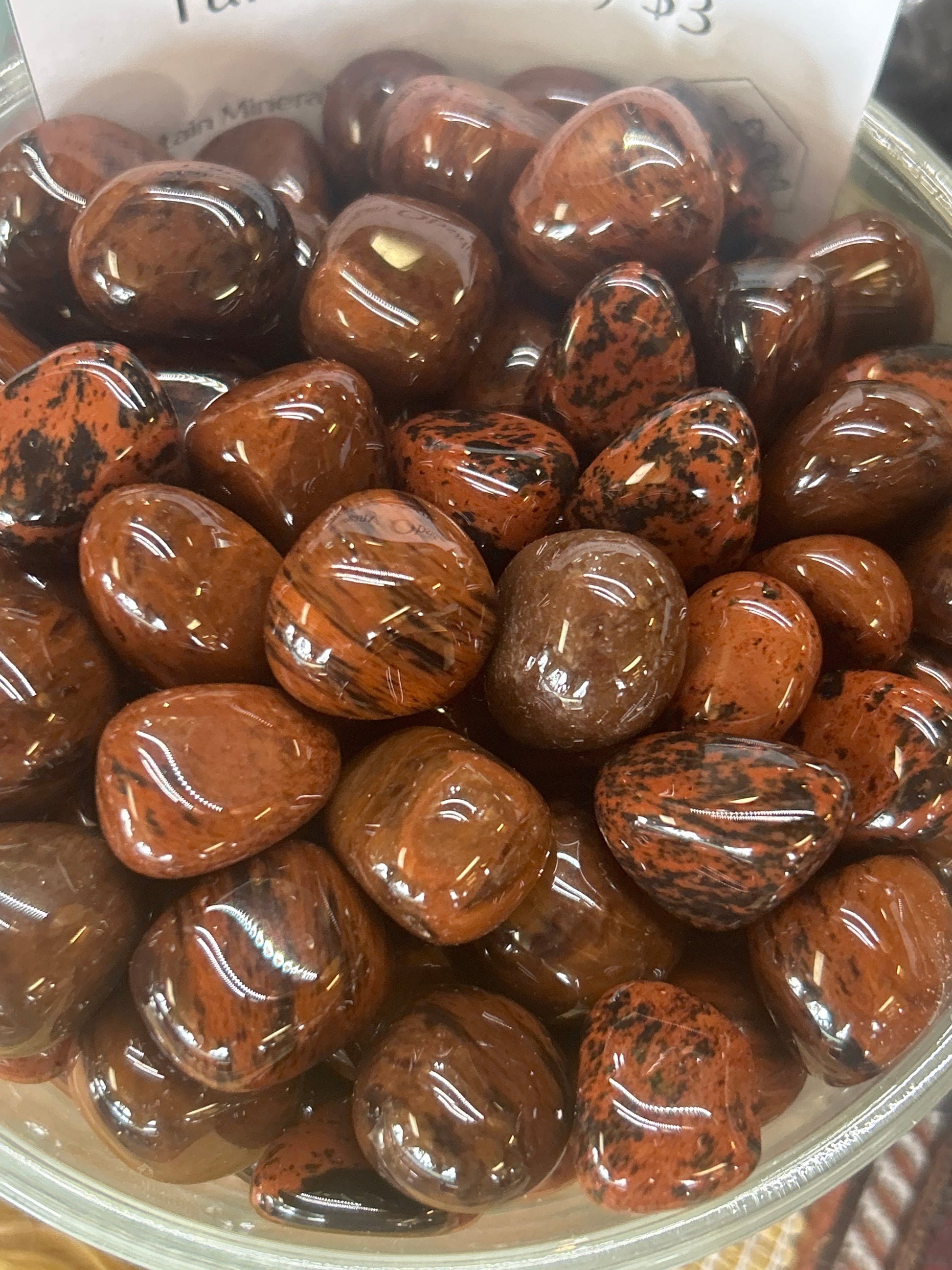 Mahogany Obsidian Tumbles (Small) Mountain Mineral Market