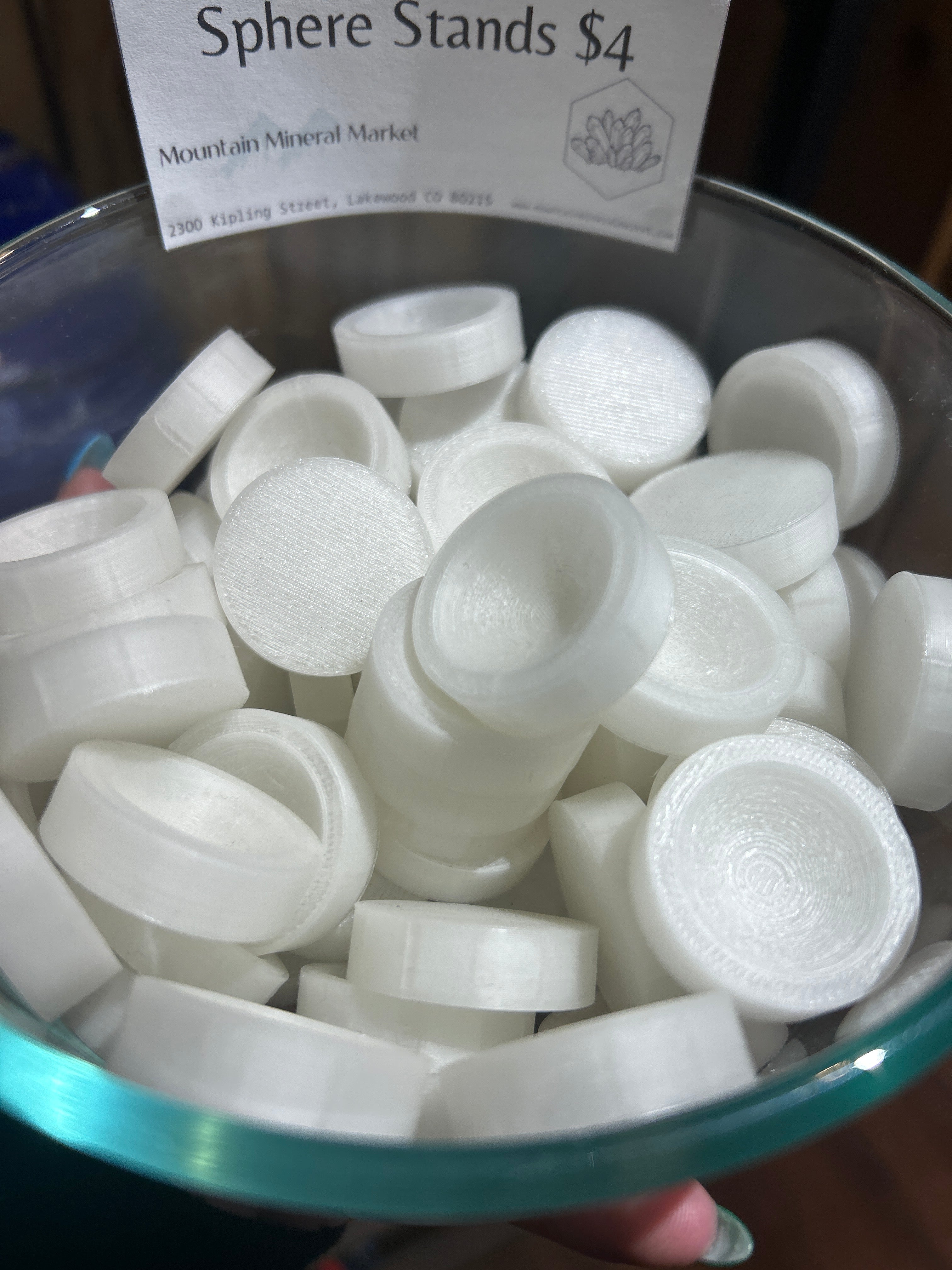 Glow in the Dark Sphere Stands Mountain Mineral Market