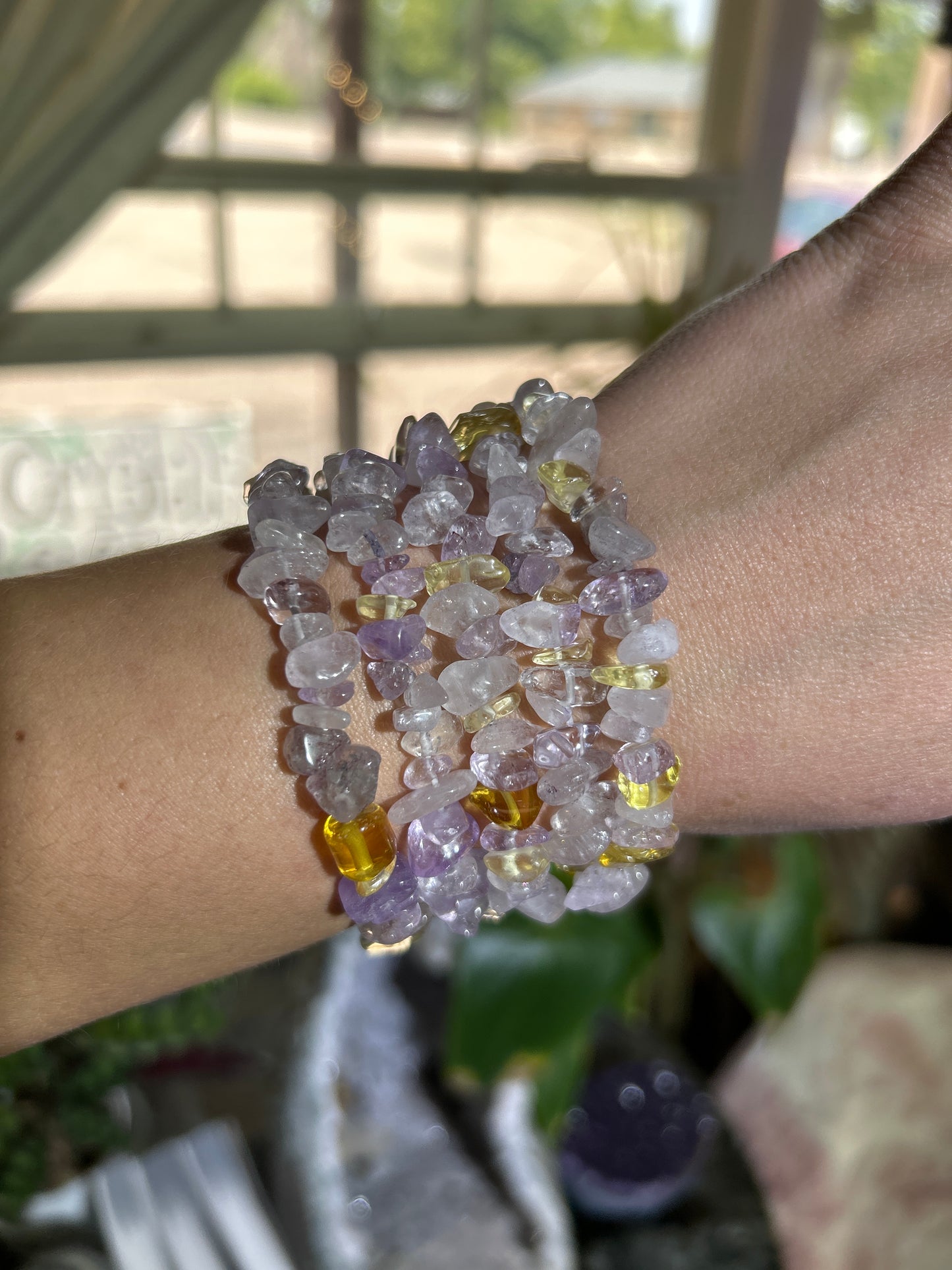 Gemstone Chip Bracelets