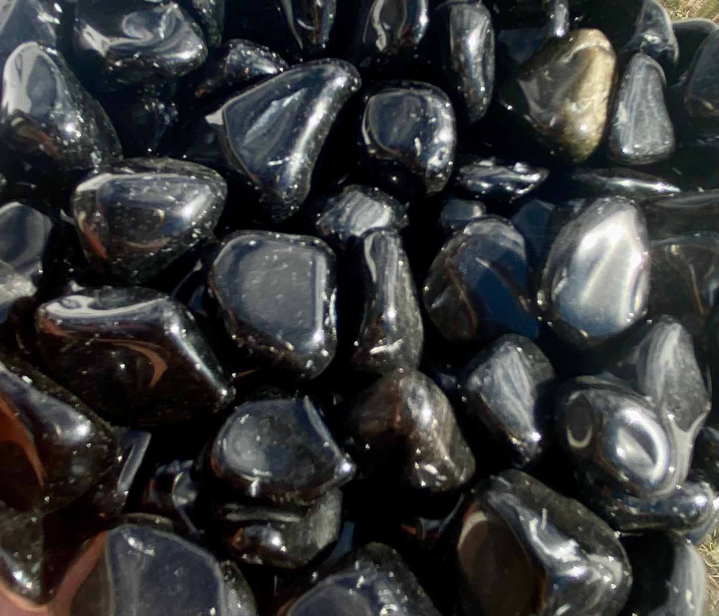 Gold Sheen Obsidian Tumbled Stones Mountain Mineral Market