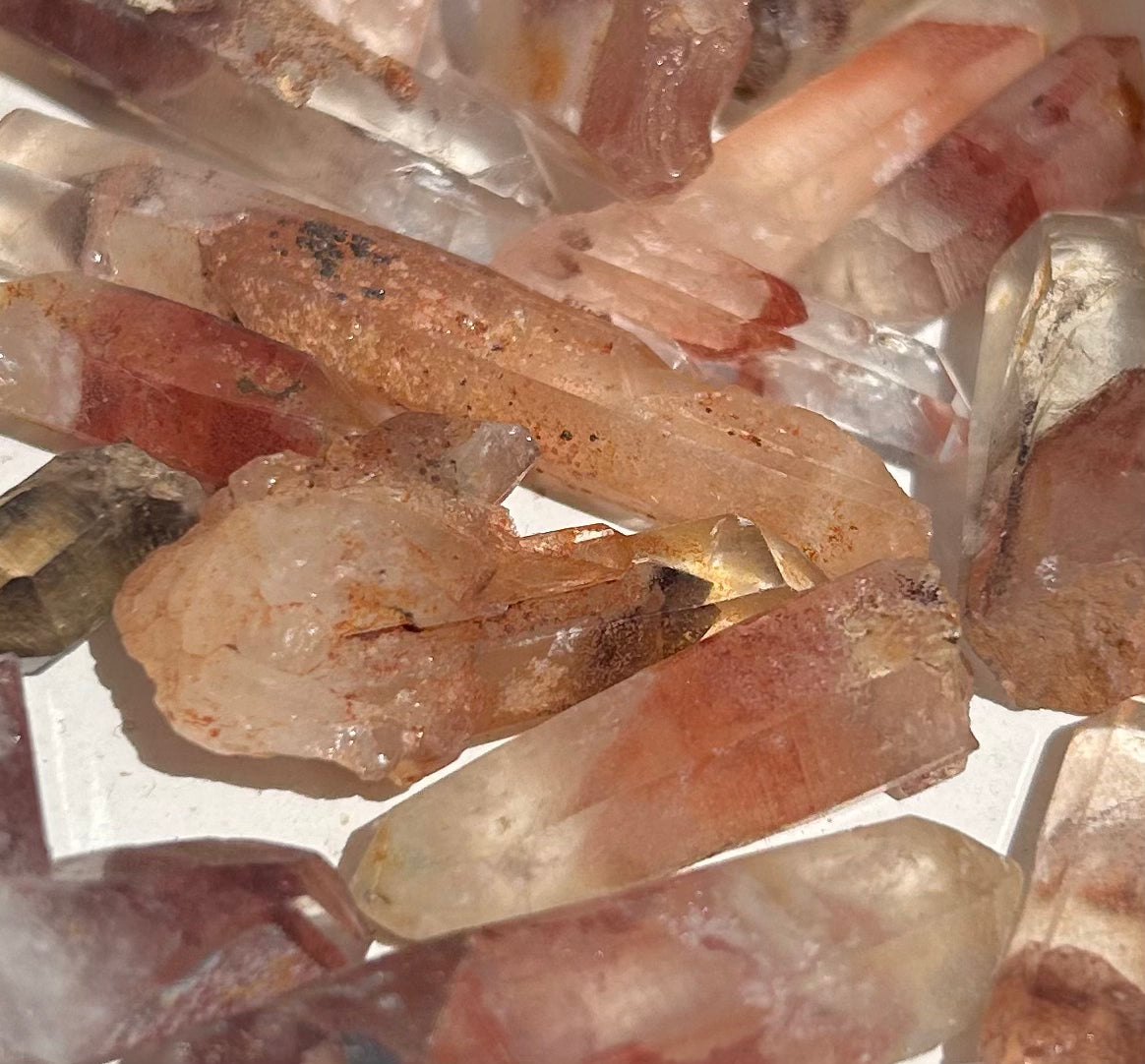Red Phantom Quartz India Mountain Mineral Market