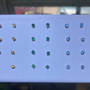 .925 Sterling silver crystal studs