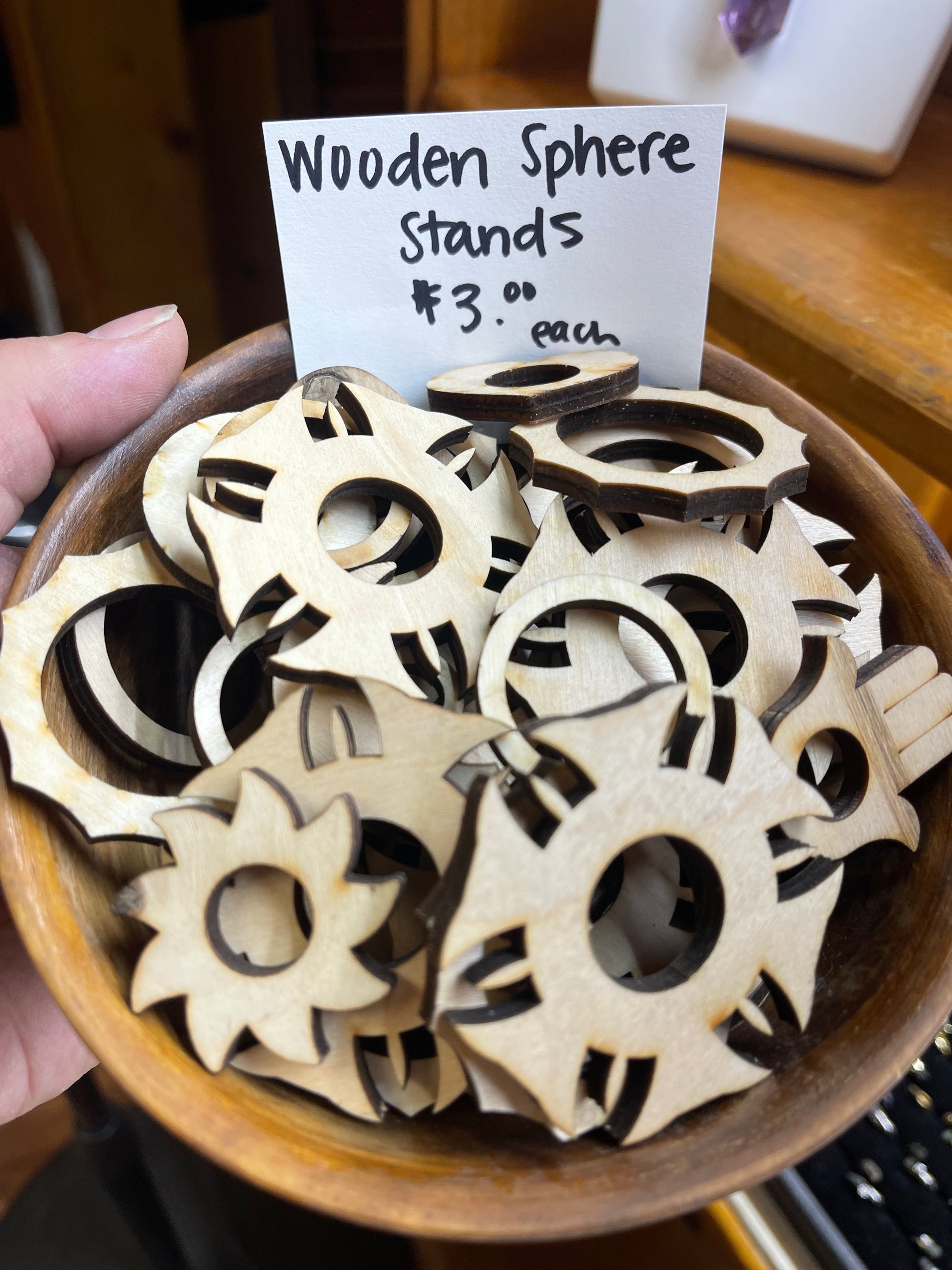 Wooden Sphere Stand MMM