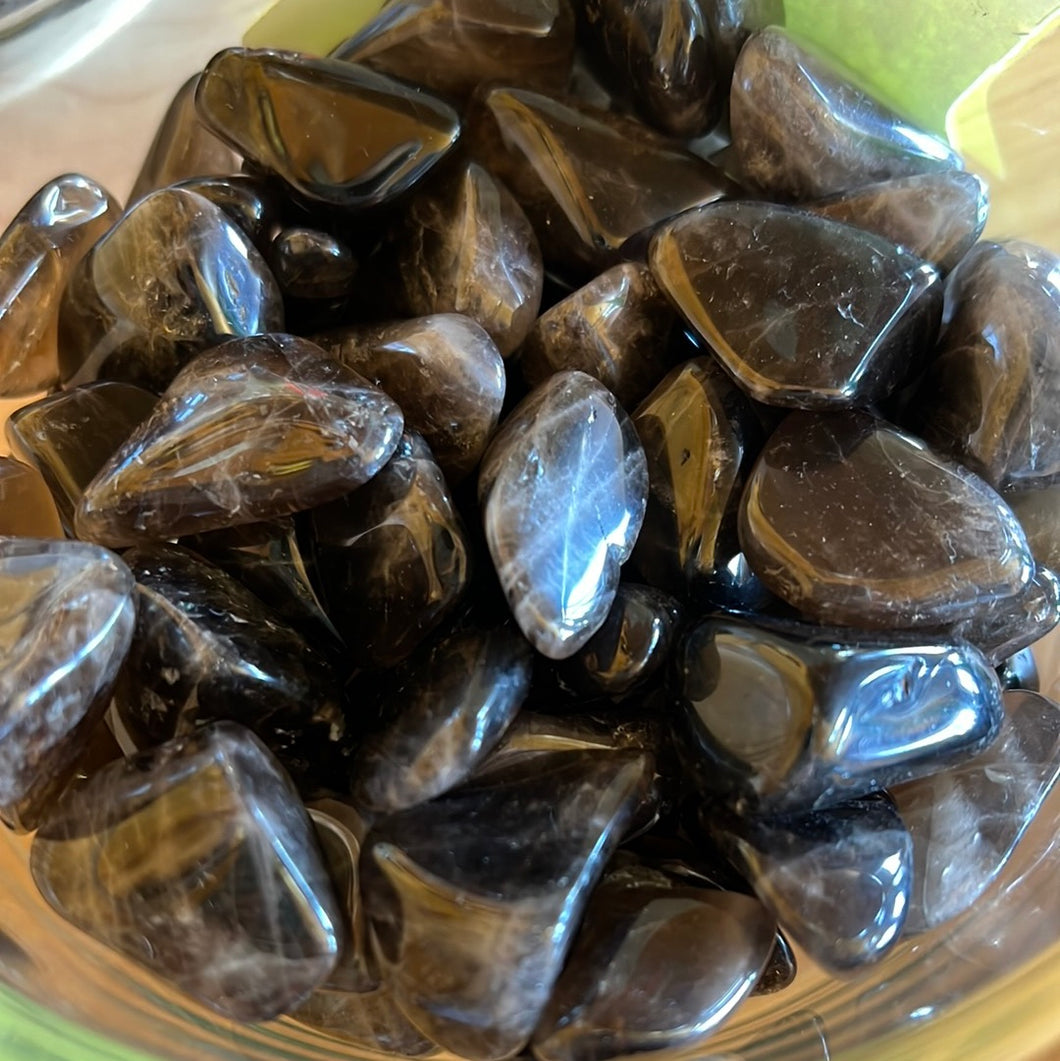 Smokey quartz tumble stones