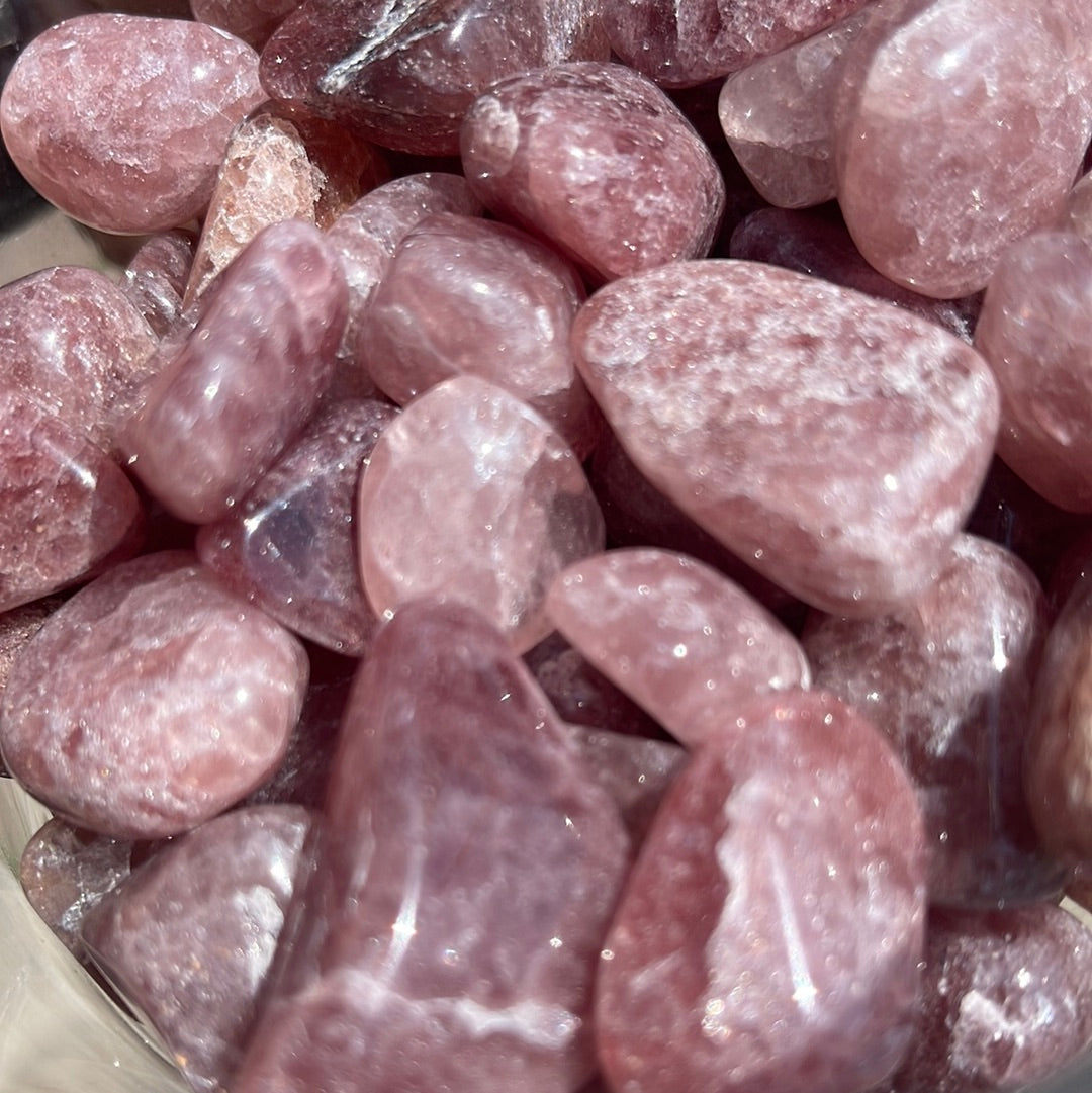 Strawberry Quartz Tumbled Stone Mountain Mineral Market