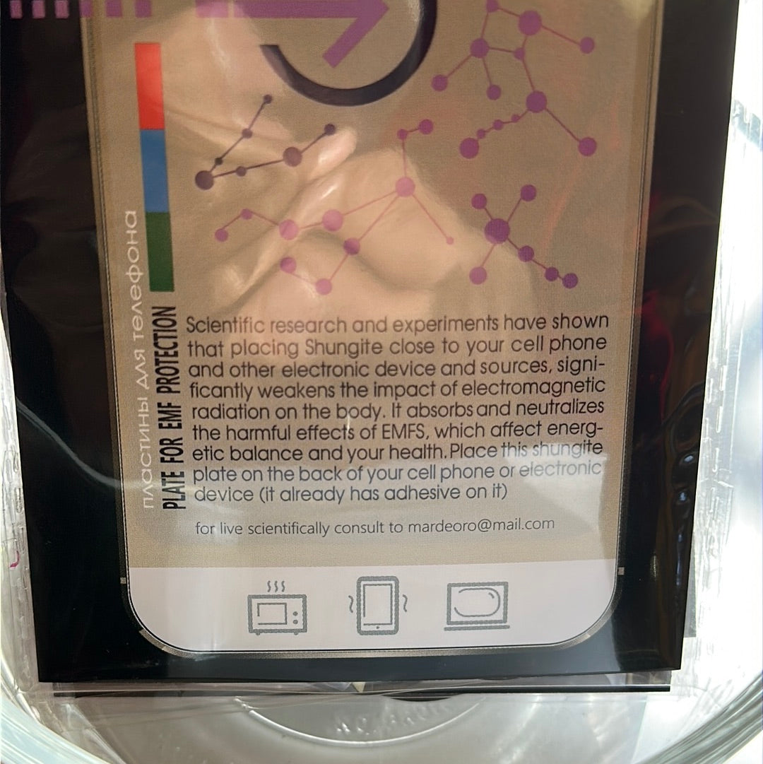 Shungite Cellphone Sticker EMF Protection Mountain Mineral Market