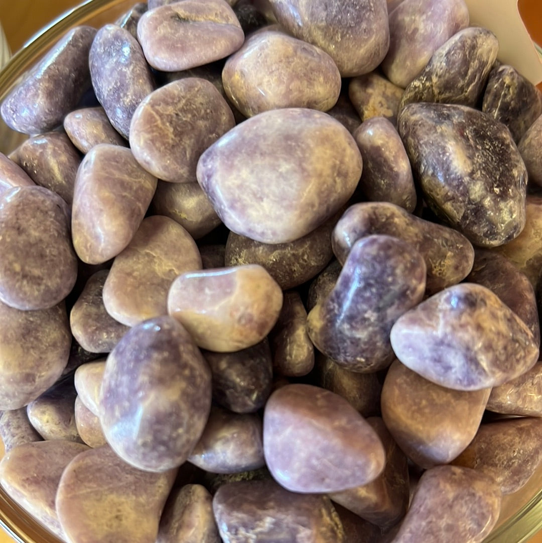 Lepidolite tumble stones MMM
