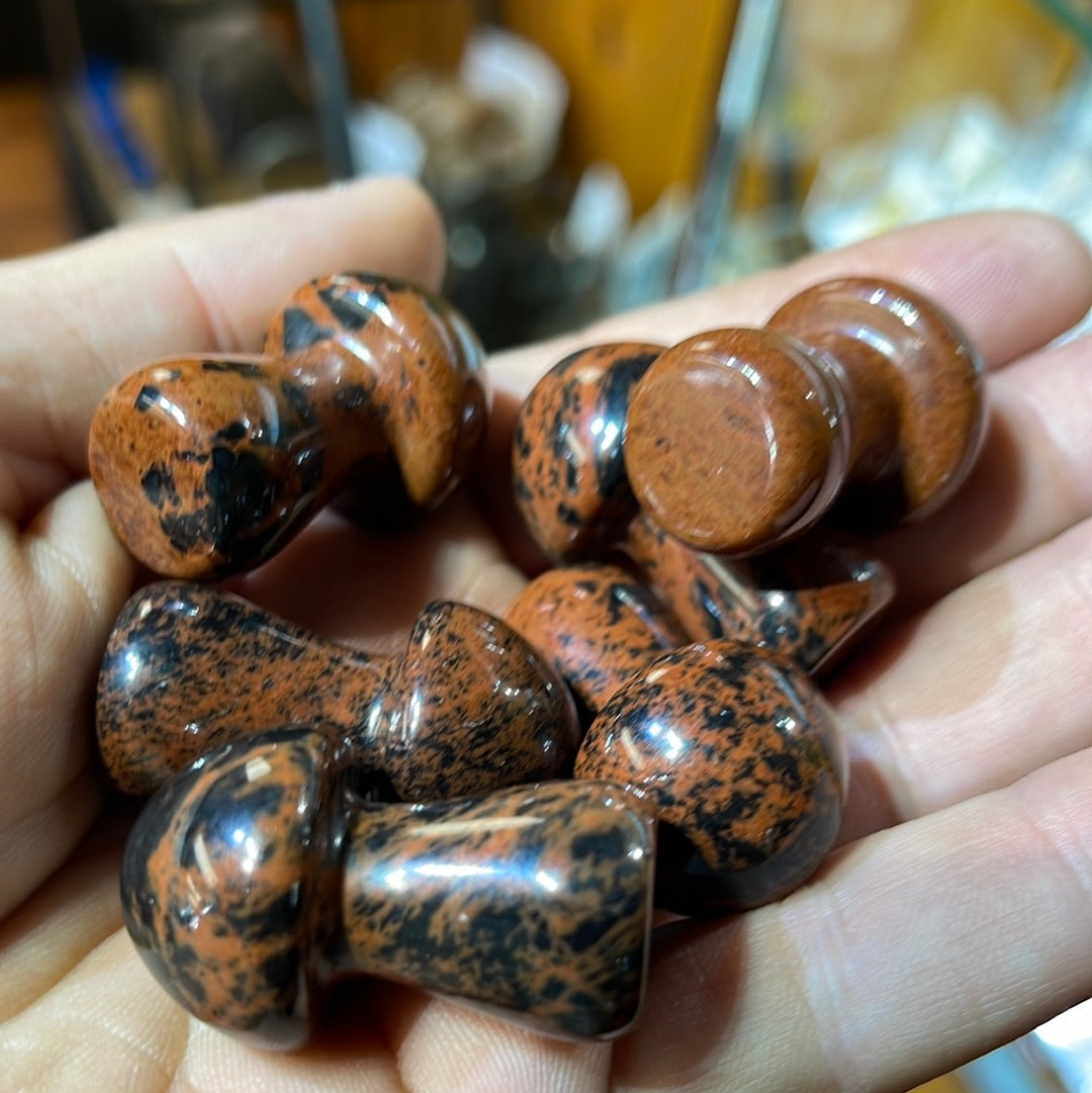 Mahogany Obsidian Mushrooms 1.5 inch Mountain Mineral Market